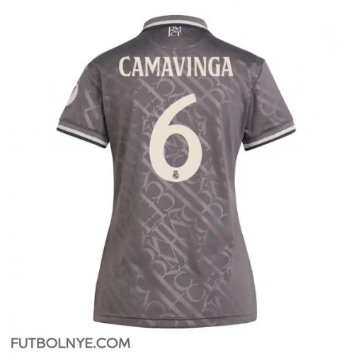 Camiseta Real Madrid Eduardo Camavinga #6 Tercera Equipación para mujer 2024-25 manga corta